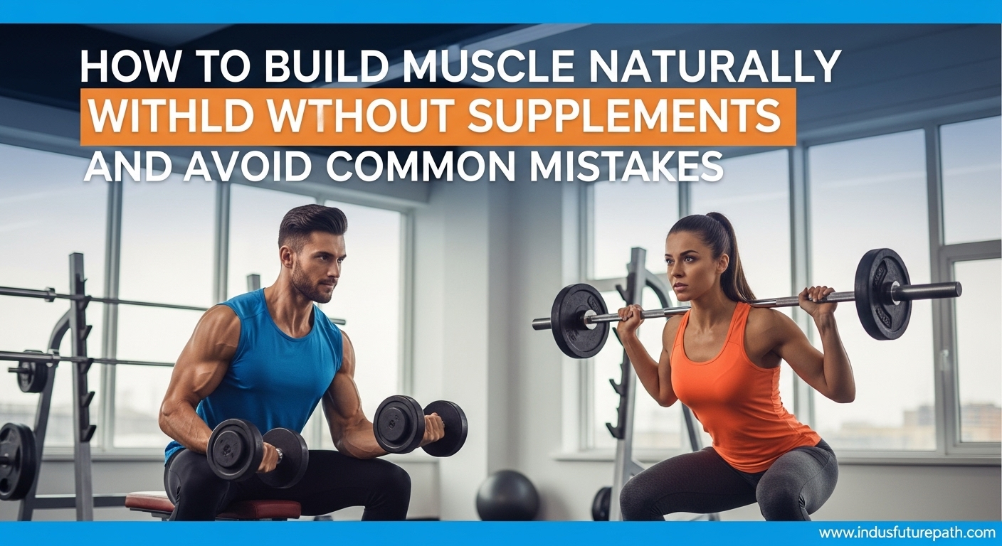 Natural muscle building without supplements through real food and training