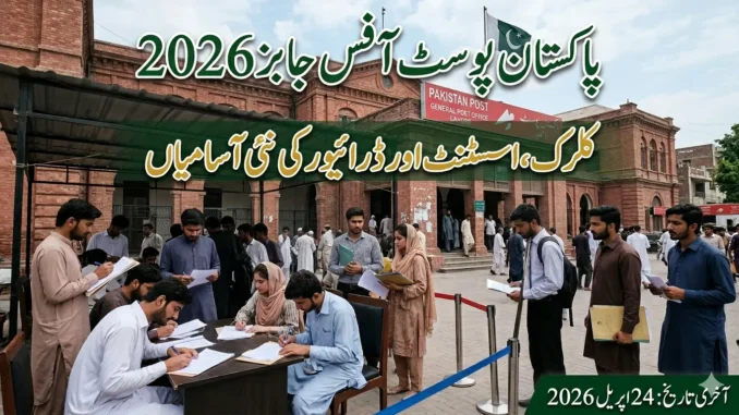 Pakistan Post Office has announced multiple vacancies, including clerk, assistant, and driver jobs across Pakistan